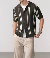 Load image into Gallery viewer, Vertical Stripe Knit Shirt