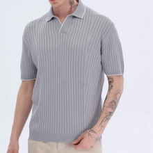 Load image into Gallery viewer, Ribbed Knit Polo shirt