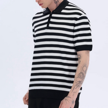 Load image into Gallery viewer, Men’s Textured Zip Knit Polo